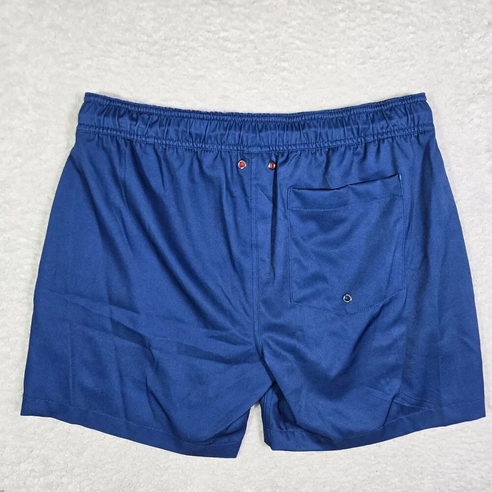 Robert Graham Mens Small Bulldog Lined Blue Swim Board Shorts Swim Trunks S‎